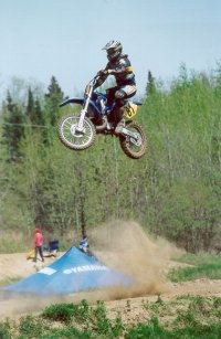 Photos of me racing my 2002 YZ 250 in 2003 Big air
